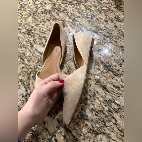 J Crew Tan Suede Pointed Toe D'Orsay Flats size 8 - Picture 9 of 16